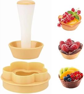 Tart Shell Molds, Pastry Dough Tamper Kit Fruit Pie Maker Flower/Circle Cookies Biscuit Cutter Baking Tool for Making DIY Cupcake Muffin, Pecan Pies, Cheesecakes and Desserts