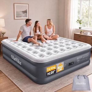 OlarHike 20" H Cal King Air Mattress with Built in Pump,Family Size, 850lb