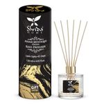 Shrida Assam Mystic Oudh Reed Diffuser Set – 120ml Glass Aroma Oil Diffuser with 6 Rattan Reed Sticks | Long-Lasting, Toxin-Free Room Freshener for Home, Office & Bathroom (Up to 45 Days)