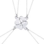 Friendship Necklace Magnetic Matching Four Leaf Clover Best Friend Necklace Gifts for Girls Women Magnet BFF Necklace for 4