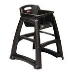 Rubbermaid Commercial Products Sturdy High-Chair for Child/Baby/Toddler, Unassembled, Black (FG781408BLA)