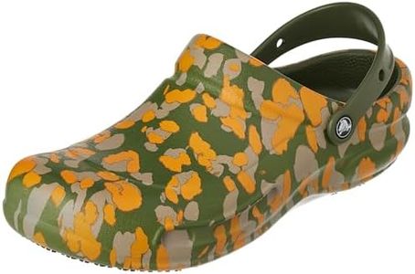 Crocs Unisex's Bistro Graphic Clog, Army Green Multi, 9 US Women/7 US Men