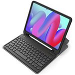 Inateck iPad Keyboard 10th Generation Compatible with iPad 10th 2022, iPad Air 6th/5th/4th Gen 2024/2022/2020, iPad Pro 11 3/2/1, Magnetic Detachable iPad Keyboard with Pencil Holder, KB04002 (Black)