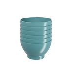 Coza Design- Eco Friendly Plastic Bowl for cereal, dessert, ice cream, soup (Microwave and Dishwasher Safe) (17 oz, Baltic Blue)