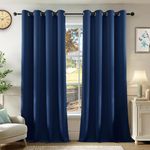 HOMEMONDE Blackout Curtain Customize- Noise Reduced and Thermal Insulation Curtains, 95% Blackout, Pack of 2 - Ocean Indigo