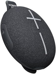 ULTIMATE EARS MINIROLL Ultra-Portable Waterproof Bluetooth Speaker, Big Bass, IP67 Dustproof, 40 m (131 ft) Range - Black