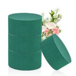 SupKing 4Pcs Floral Foam Round 3.2" Green Wet Dry Flower Foam Blocks Florist Plant Foam for Artificial and Fresh Flower Arrangement