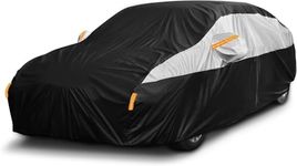 SUV Car Cover Waterproof Breathable,10 Layers Outdoor Full Large Exterior Car Covers for All Weather,Rain Sun UV Snowproof Protection with 2 Zipper Cotton Mirror Pocket,Fit SUV(190"-200"/485-510cm)