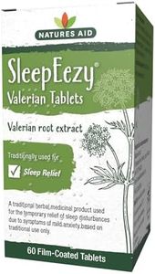 Natures Aid SleepEezy Valerian Root Tablets, Relief of Sleep disturbances, Vegan 60 Tablets