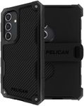 Pelican Shield - Samsung Galaxy S24 Case [6.2"] [Wireless Charging] [21ft MIL-STD Drop Protection] 2 Piece (Heavy Duty Cover and Belt Clip Holster Stand) Phone Case for Samsung Galaxy S24 - Carbon