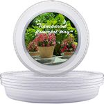 LIKOSO 10 Pcs Plant Saucer, Heavy Duty Clear Plastic Plant Drip Trays for Indoor Outdoor Garden Flower Plants - 15 CM