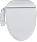 ZMJH ZMA102 Bidet Toilet Seat, Elongated Smart Unlimited Warm Water, Vortex Wash, Electronic Heated, Warm Air Dryer, Rear and Front Wash, LED Light, Need Electricity, White, (Elongated)