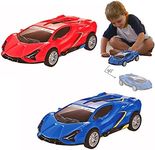 Johehe Inertia Drift Car Toy for Kids 3-6 Year Boys and Girls Model Car,2 Pack Push Go Friction Powered Vehicles Stunt Cars, Toddler Car for Kids Aged 3+ Gifts