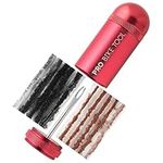PRO BIKE TOOL Tubeless Bike Tire Repair Kit – for MTB and Road Bicycle Tires – Fix a Puncture or Flat, Fast – Tackle Set Includes Storage Canister, Plugger Tool and Plugs - 5 Bacon and 5 Red Strips