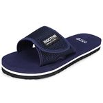 DOCTOR EXTRA SOFT Men's Ortho Care Orthopaedic, Diabetic, Comfortable, Cushion Flip-Flop/Home Slides [D-60025, Navy Blue, 9UK]