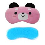 Jenna Cute Gel Fur Sleeping Eye Shade Mask Cover For Insomnia, Meditation, Puffy Eyes And Dark Circles, Pink