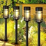 8 Pack Solar Pathway Lights, Bright Solar Lights Outdoor Waterproof, LED Solar Garden Lights Decorative Landscape Lighting for Yard, Lawn, Driveway