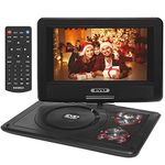 11.5 Inch Portable DVD Player with 9.5 Inch Swivel Screen, 5 Hours Rechargeable Battery, Car DVD Player, Support CD/DVD/SD Card/USB, Latest