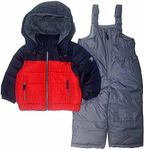 OshKosh B'Gosh boys Ski Jacket and Snowbib Snowsuit Set, Red and Navy, 4