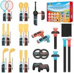 Switch/Switch2 Sports Accessories 24 in 1 Bundle Designed for Switch Sports, for Authentic Sports Experience, Family Gatherings, Social Icebreaker, with Storage Bag
