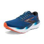 BROOKS Men's Glycerin 21 Sneaker, Blue Opal Black Nasturtium, 9.5 UK