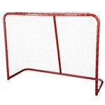 Franklin Sports Street Hockey Goal - Steel Street Hockey Net - All Weather Durable Outdoor Goal - 54", Red