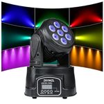 ZKYMZL Moving Head Light 7x12W LED RGBW (4 in 1) Color Lighting Effect 9/14 CH by DMX Control for DJ Show Bar Party Wedding Disco KTV...