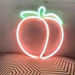 Peach LED Neon Light Sign Handmade 