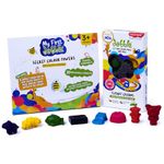 dabble colouring pages kit for toddlers and kids|Reusable Painting Sheets for kids for 3+ years|Art & craft activity DIY creative kit |8 Unique child-grip Crayon shapes|Preschool Birthday Return Gift