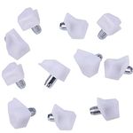 INCREWAY Shelf Support, 50 Pcs 5mm White Plastic Shelf Pegs Pins Cabinet Shelf Holder Clips for Furniture Book Shelves Supplies