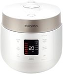 CUCKOO CRP-ST1009FW 10-Cup (Uncooked) / 20-Cup (Cooked) Twin Pressure Rice Cooker & Warmer with Nonstick Inner Pot, 16 Menu Options, 3 Voice Guide, Auto Clean (White)