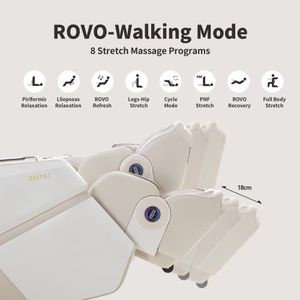 ROTAI 4D Full Body Massage Chair with Heat, Zero Gravity, White