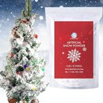 DECORSNOW Snow Flocking Powder-2 lbs Premium Self-Adhesive Snow Strong Adhesive for Realistic Christmas Tree Decor Snow and Holiday Decorations, Ideal for Wreaths, Garlands, and Festive Home Displays
