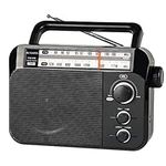 Retekess TR604 Portable Radio,FM AM Radio,Large Display,Large Knob,Clear Sound Quality,Large Speaker,Easy to Use,Headphone Jack,Simple,Radio for elderly (Black)