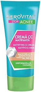 Crema CC Opacizzante Viso con Acne, Copre le Imperfezioni, Uniformizza il Colore, Prodotto per il Trucco e per la Cura Della Pelle, 30 ml, Gerovital Stop Acnee