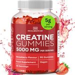 RM Creatine Gummies 5000mg MAX - 90 Gummies, 1 Month Supply (Strawberry Flavour) - Creatine Monohydrate - Pre Workout Gym Supplement for Men & Women - Vegan & Gluten Free