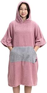 HOMELEVEL Poncho de surf enfant - Serviette de plage peignoir en coton avec poche et capuche - Robe sortie de bain cape pour 6-9 ans et 10-13 ans
