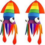 Tigerdoe Squid Hat - 2 Pack - Rainbow Squid Hat - Sea Animal Hat - Rainbow Costume Accessories - Crazy Hats