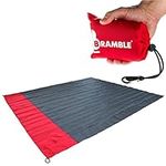 Bramble - Ultra-Compact Waterproof Picnic Mat Beach Camping Travel Blanket with Drawstring Roll Bag, 143cm x 167cm - Red