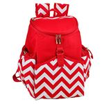 Picnic at Ascot Insulated Backpack Cooler, Red Chevron