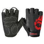 Burnlab Gym Gloves Pro (Black and Red, Medium)