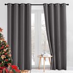 NICETOWN Gray Blackout Curtains for