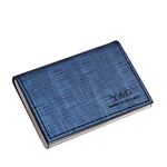 YDC05B01 Steel Blue Black Economics Design Artificial Leather Card Holder Fashion Gift Idea With Gift Box By Y&G