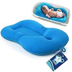 Baby Bather Infant Bath Pad, Moonvvin Floating Soft Baby Bath Pillow & Lounger Newborn Pad Tub Cushion (Blue2)