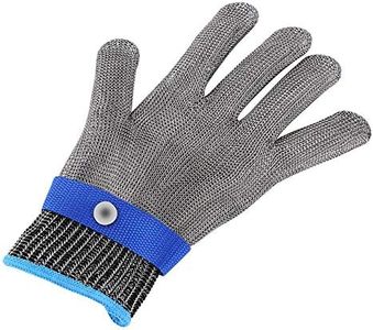 Cut Resistant Gloves, Stainless Steel Wire Metal Mesh Cutting Gloves, Two Handed Universal Stab Resistant Safety Work Gloves for Kitchen Fish Slicing, Wood Carving, Gardening