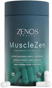Zenos Health MuscleZen Muscle Builder for Men – ATP Supplements for Strength – Muscle Supplements for Super Recovery – Clear Muscle Support for Lean Muscle Growth - Made in USA, 180 Caps