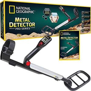 National Geographic PRO Series Metal Detector - Ultimate Treasure Hunter with Pinpointer, Large Waterproof 10" Coil - Lightweight and Collapsible for Easy Travel (Amazon Exclusive)