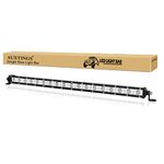 AUXTINGS 20 inch 90W Ultra Slim Single Row LED Light Bar Spot Flood Combo Beam with Mounting Bracket For Off Road Ranger ATV UTV SUV