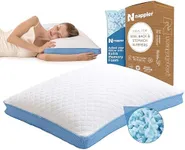 Nappler Side and Back Sleeper Pillow for Neck and Shoulder Pain Relief - Shredded Memory Foam Bed Pillow for Sleeping - 100% Adjustable Fill - Queen Size - Modal Washable Case. Extra Fill Included