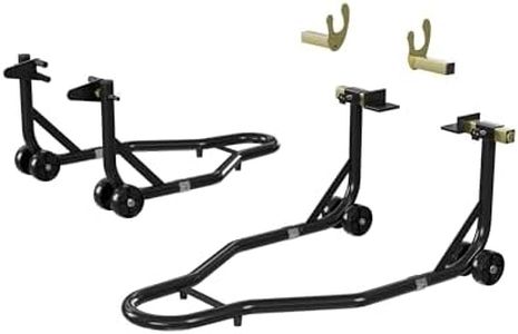 Motorcycle Stand Lift 900LBS Capacity Front Rear Wheels Lift with U+L Adjustable Swingarm Spool for Maintenance and Repairs